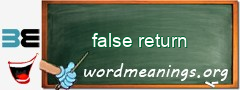 WordMeaning blackboard for false return